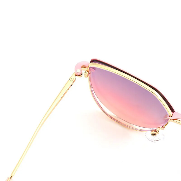 Cat Eye Flip on Solglasögon Dam Anti Blue Light Glasögon Bågar Polariserad magnetisk klämma Dammode Datorglasögon 7002 Gold gold