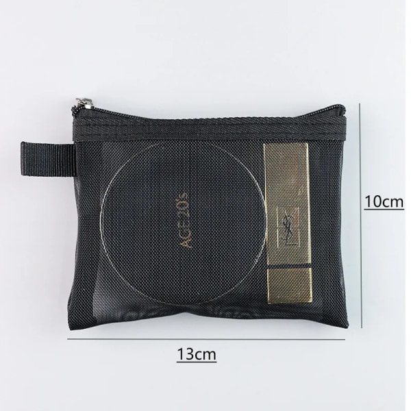 Sminkborste Case Kosmetisk Toalettväska Organizer för män Kvinnor Skönhetsverktyg Mesh Kit Påse Tvätt Förvaringstillbehör style 4