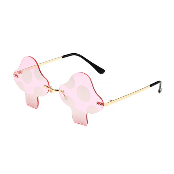 Senaste Svampsolglasögon Dam Super Maria Retro Steam Mushroom Bågglasögon Mode Bal Party Glasögon Oculos De Sol Type 9