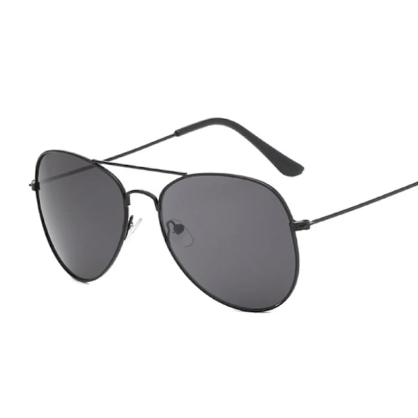 Klassiska Pilot Solglasögon Kvinna Mode Märke Designer Solglasögon Man Mans Färgglad Spegel Flyg Metallram Köra Oculos Silver Gray