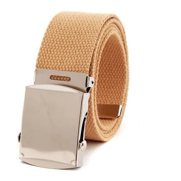 Högkvalitativ canvasbälte unisex lyxrem taktisk militär canvas midjeband Utomhusträningsbälte metallspänne bälten 3,8 brett khaki 100cm