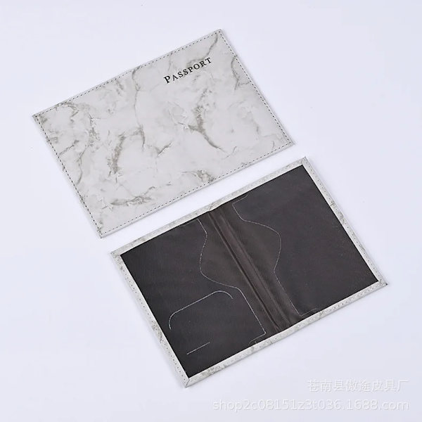 Nya kvinnor Söt läder Passport Cover Flygbiljetter för kort Rese Passport Holder Plånbok Case Grey(.2249)