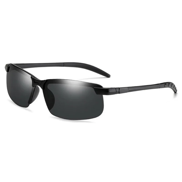 Night Vision Glasögon Män Anti-glare Driving Goggle Halvbåge polariserade solglasögon för förare UV400 Dag och Nattglasögon black