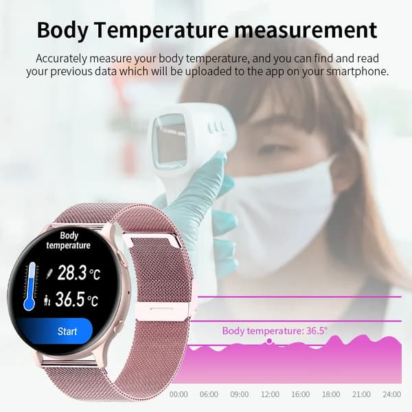 LIGE Bluetooth-samtale Smartklokke Kvinner Menn 1.32  \" Mesh belt 01 Bluetooth call watch