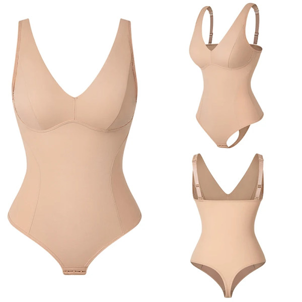 Helkroppsformare för kvinnor Shapewear Magekontroll Body Slimming Underkläder Waist trainer Body Shaper Ryggkontroll Nude M