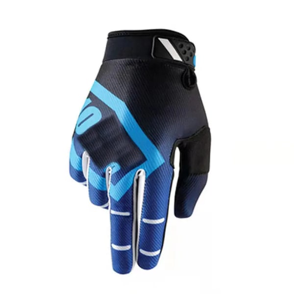 NYA Mtb Mountain Bicycle Handskar Motorcykel Racing Handskar MX Motocross Handskar Full Black-Blue--100 M