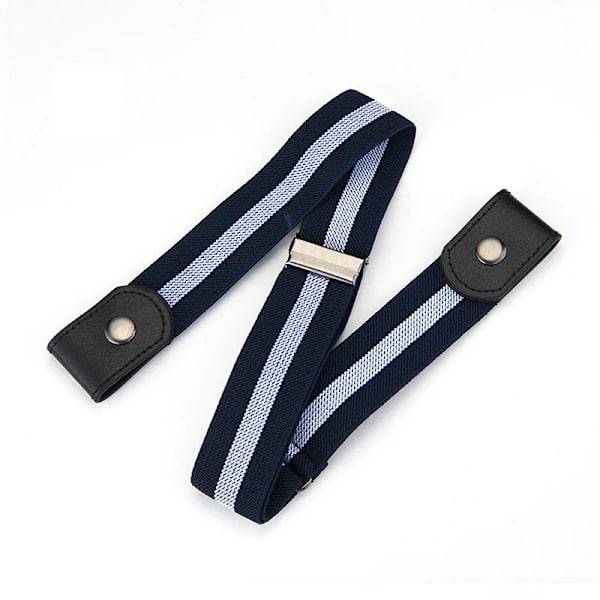 Nytt justerbart stretchigt elastiskt midjeband Osynligt bälte Spännefria bälten för kvinnor män Jeans byxor Klänning utan spänne Lätt att bära stripes 60-65cm