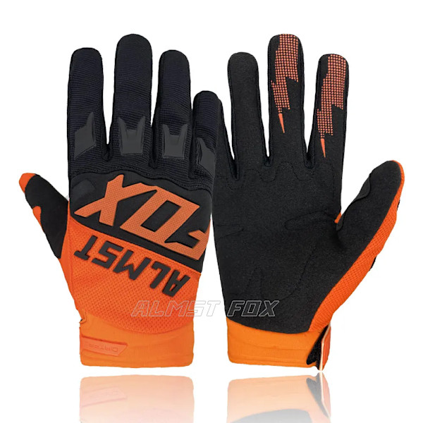 Almst Fox Mx Motorcykelhandskar Motobike Atv Utv Högkvalitativa Moto Cross Åkhandskar Mountainbike Cykelhandskar Mtb Handskar Orange Black XL