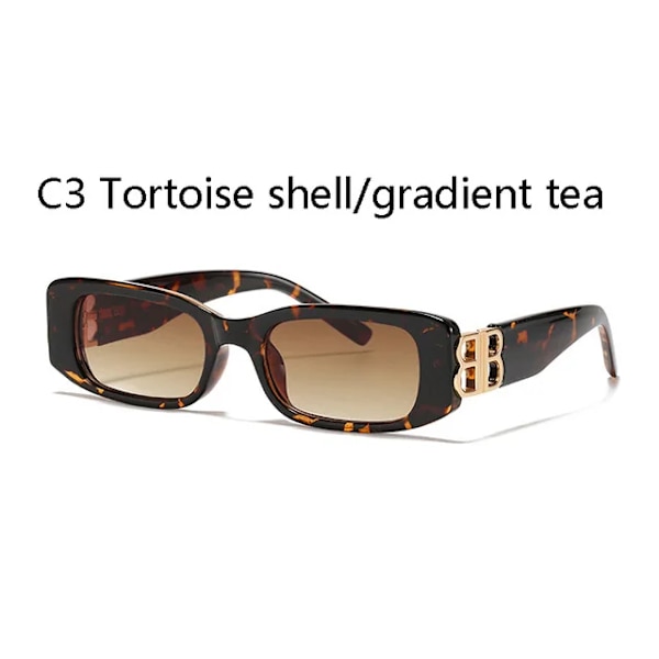 2022 New Summer Retro Solglasögon Kvinnor Liten fyrkantig ram Bokstav Solglasögon Dam Ocean Lens Solglasögon Oculos UV400 Eyewear 8189 C3 As shown