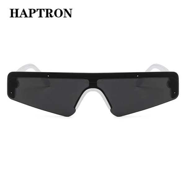HAPTRON Mode Halvram rektangel Fyrkantiga solglasögon Kvinnor män Lyxmärke Retro hip hop hippie Körning Solglasögon oculos c4silver mirror pc