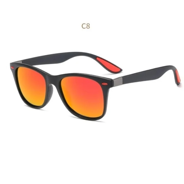 2022 Polariserade solglasögon Märke Designer Driving Shades Herr Solglasögon Man Retro Billiga Lyx Kvinnor UV400 Gafas C8 Red aspictures