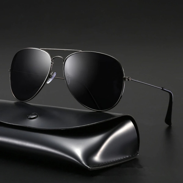 Varumärke Design Klassiska Aviation Solglasögon Dam Spegelkörning Retro Båge Polit Solglasögon Man UV400 Gafas De Sol För Män Silver Gray