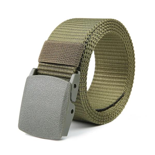 Automatiskt spänne för män Nylon utomhus canvasbälte Högkvalitativt herrbälte Army Green 120 CM