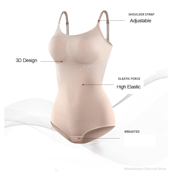 XS-3XL Kvinnor Body Shapewear Helkroppsformare Magkontroll Slimming Skida Butt Lifter Push Up Lår Slimmer Shaper Korsett Beige M