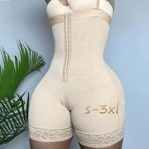 High Compression Skims Damkroppsformkläder Extra fast dragkedja Kontroll Fake Ass Butt Lifter Booties Faja BBL Post Op Surgery black XXL