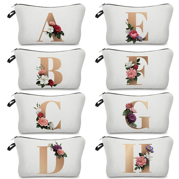 Brudtärna Sminkväskor Brev Print Kosmetikväskor Bröllopsfest Sminkväska Toalettartiklar Organizer Dam Clutch Presenter hz3390