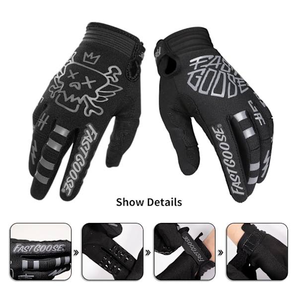 Pekskärm Racinghandskar Motocross Cykelhandskar MTB Mountain Safety Motorcykel Cykling Cykelhandskar Sport Nytt helfinger G130-13 M
