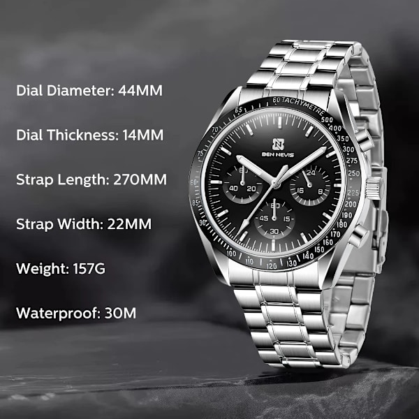 BEN NEVIS SPEEDMASTER Automatisk datumhastighet Watch för män Mode Quartz Exakta kopior lyxmärken Sport golden