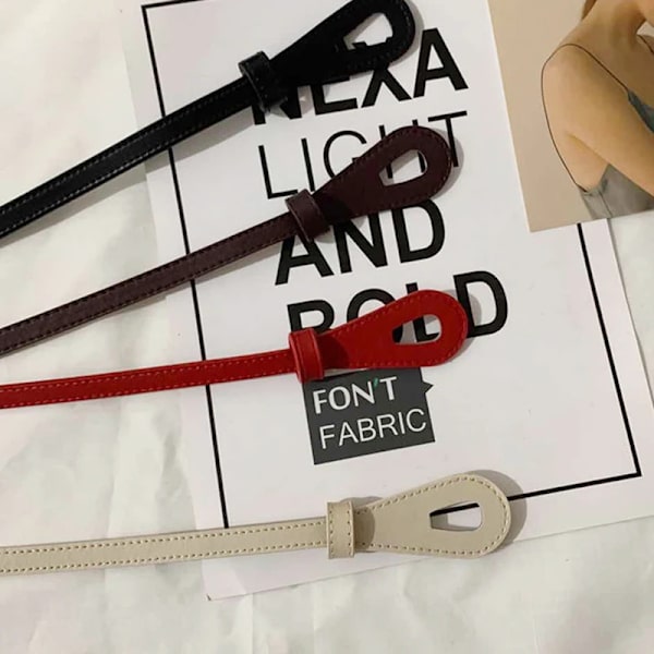110 cm Kvinnliga Vilda Bälten Rem Tunn Midjeband Knuten rosett Midjebälte för Kvinnor Mode Läder Klänning Kläder Dekoration Smycken red