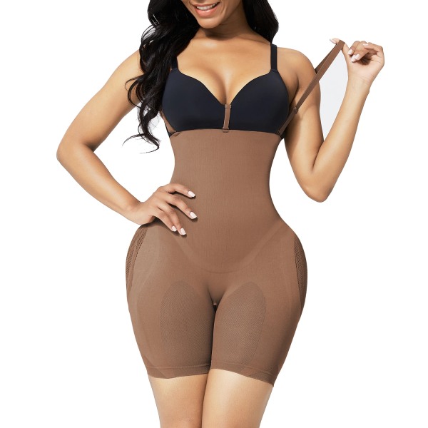 HEXIN Body Shaper Fajas Colombianas Body Slimming Waist Trainer Shapewear Push Up Butt Lifter Korsett Reductoras Underkläder BROWN 3XL-4XL