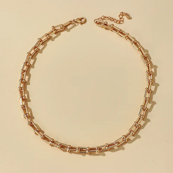 Tocona Punk Guldkedja Choker Halsband för Kvinnor 2021 Trendig Legering Justerbar Fest Smycken Tillbehör 14956 Type 14956