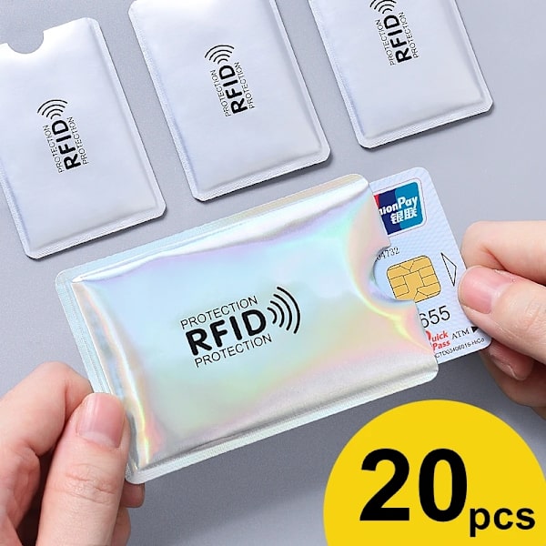 Anti Rfid plånboksblockerande Läsarlås Bankkortshållare ID Bankkortfodral Case Metall Kreditkortshållare Aluminium 6*9,3cm 10 pcs Yellow-gold