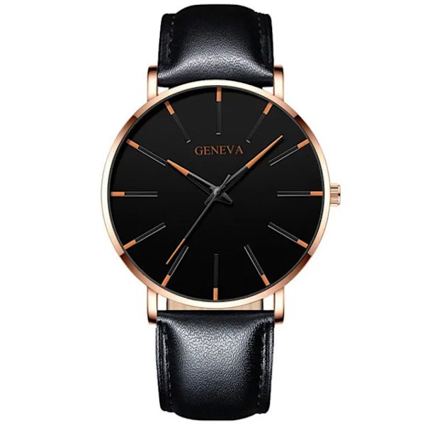 Rostfritt stål Mesh bälte Watch för män Minimalistisk ultratunn klocka Mode mäns watch relogio masculino Leather Rose Orange