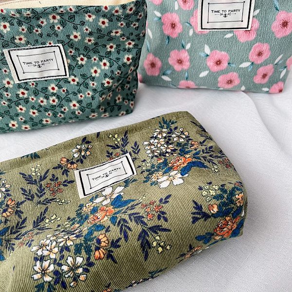Manchester Sminkväska Organizer Clutch Retro Print Kosmetikväska Tvätta Kvinnor Rese Sminkpåse Skönhet Toalettförvaringsväskor c