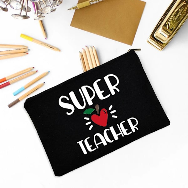 Lärarnas dag Bästa present sminkväska Lärare Survival Kit Blyertspåse Förskola Elementary High School Examen Tillbaka till skolan W07236-TBBK-D