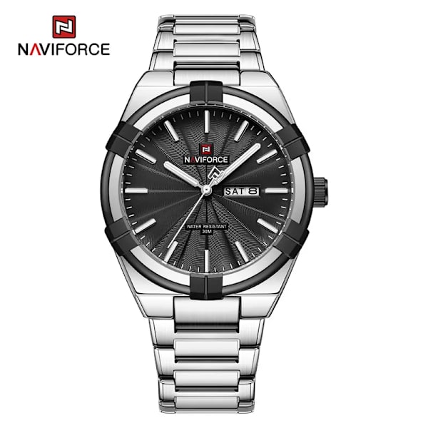 Topp originalmärke NAVIFORCE Quartz klockor för män Lyx vattentät rostfritt stål Casual Armbandsur 2023 Ny modedesign SB