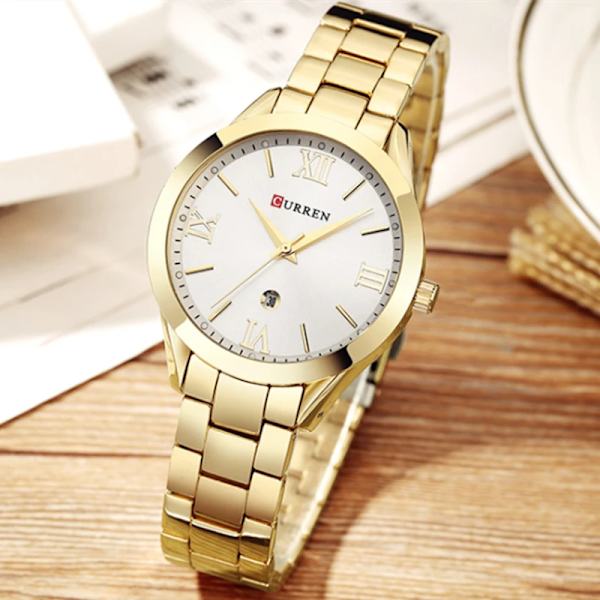 CURREN Watch För Dam Mode Retro Dam Watch Vattentät Stål Watch För Dam Jul Relógio Feminino 9007 silver