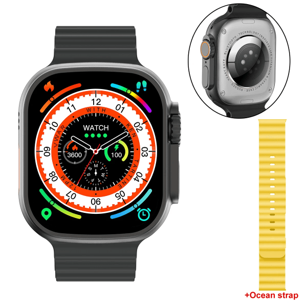 VWAR Ultra 9 Plus Smart Watch 1:1 49mm Storlek 2.2\ Black Ocean Yellow