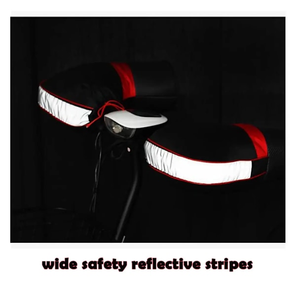 Motorcykelhandskar Vattentäta Vindtäta Varma Vinterhandskar Motor Scooter Elfordon Reflex Motocross Styrhandskar 2PCS Red