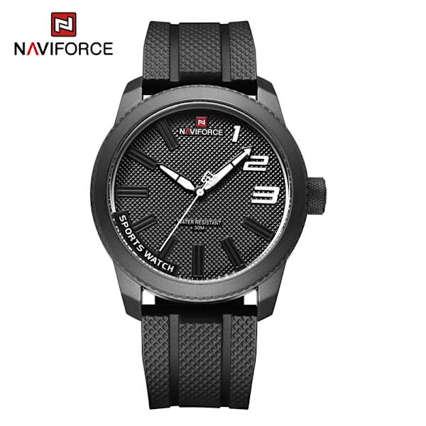 NAVIFORCE Top Luxury Brand Quartz Watch Herr Silikonarmband Militärklockor 30ATM Vattentät Armbandsur Relogio Masculino 2022 BWB