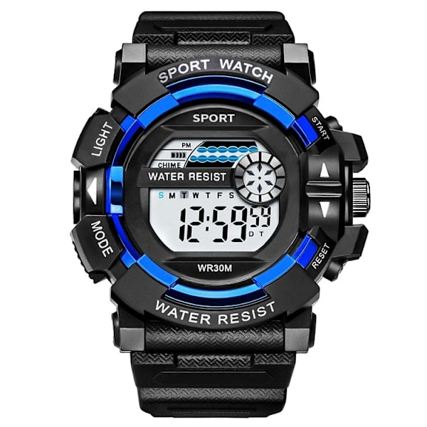 COOBOS Watch för män Big Dial LED digitala armbandsklockor för män Toppmärke Lyxklocka Watch Relogio Masculino Blue