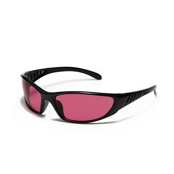 Cateye Glasögon Punkstil Solglasögon Kvinnor Sommarmode Glasögon Y2k Framtida Teknik Sense Solglasögon Män Kvinnor Trendglasögon black purple red B Other