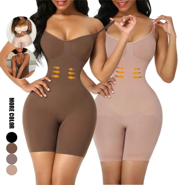 VIP Body Slimming Waist Trainer Butt Lifter Push Up Corset Slim Shapewear brown XXL