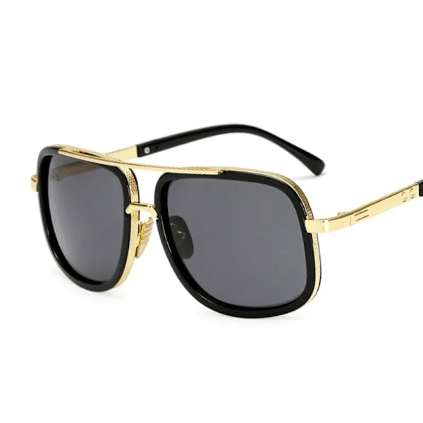 Klassisk märkesdesigner Flat Top Spegel Solglasögon Fyrkantiga Guld Man Kvinna Superstar Oversized Män Solglasögon Kvinnor Leopard Gold