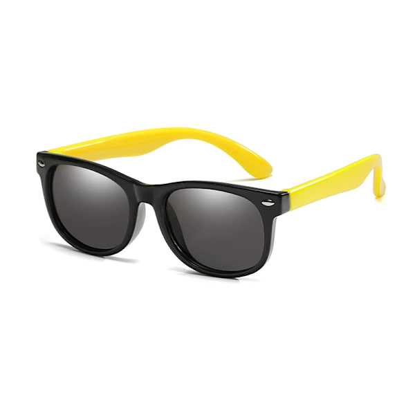 AIELBRO Polariserade solglasögon för barn TR90 Pojkar Flickor Cykelglasögon Silikon Skyddsglasögon Present för barn Baby Cykelglasögon Black yellow