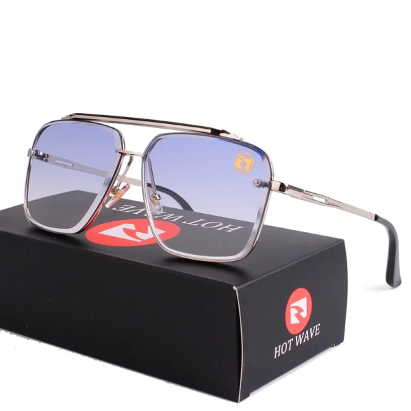 HOT WAVE Lyxig varumärkesdesign Mode Klassisk Mach Six Style Gradientlins Solglasögon Herr Vintage Brand Design Solglasögon Oculos 95527 C6 WITHOUT  BOX