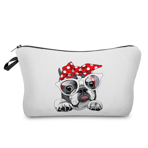 Söt och rolig kosmetisk väska med print utomhus portabel kvinna toalettväska Anpassningsbar skollärare present necessär sminkväska hz5891 Dog Paw Bag