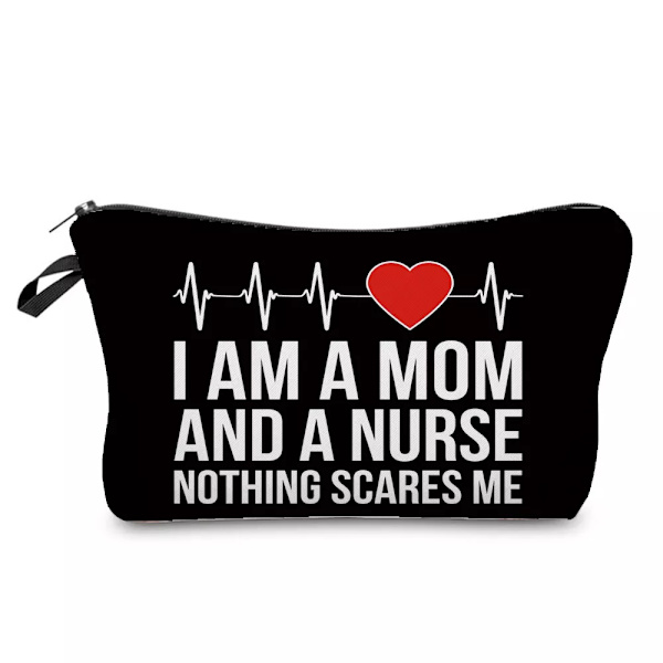 Tecknad Tandläkare Sjuksköterska Print Kosmetikväskor Mode Kvinnor Designer Sminkväska Värmeöverföring Organizer Pennfodral hz4556 Nurse Bag