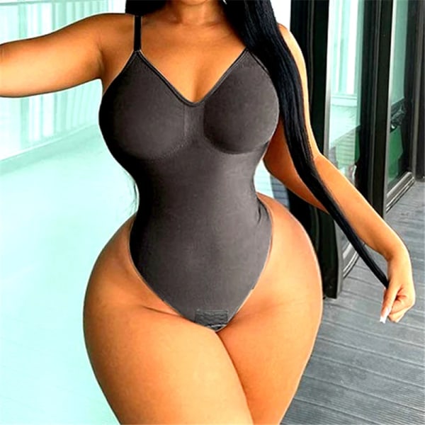 Damer Shapewear Bodysuits Waist trainer Slim Helkroppsformare Sexiga Camisole Toppar Magkontroll Bantning Underkläder Fajas black XS