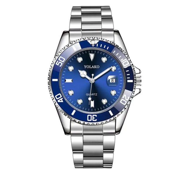 2021 Minimalistiska herrmodemärke Klockor Enkel watch Herr Business Rostfritt stål Mesh bälte Quartz Watch Relogio Masculino Blue