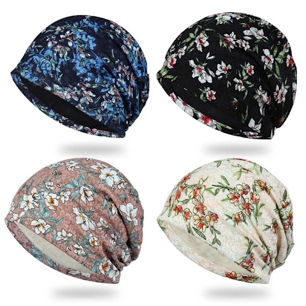 Ny Dam Tunn Huvudmössa Andningsbar Turbanmössa Sommarförlossningsmössa Luftkonditioneringsmössa Blomma Beanie Mössa HT11765NV