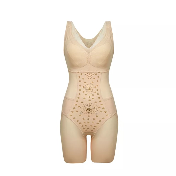 Helkroppsformare Waist trainer Shapewear Body Slimming Modellering Öppen byst Korsett Underkläder Återställningsslida Stor Stor M-4XL Black M