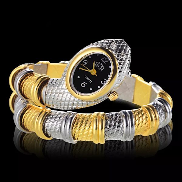 Ormklocka för kvinnor Watch Lyxguld Damklockor Mode Watch Klocka reloj mujer montre femme Gold