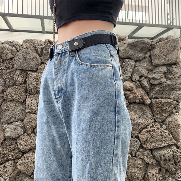 Nytt justerbart stretchigt elastiskt midjeband Osynligt bälte Spännefria bälten för kvinnor män Jeans byxor Klänning utan spänne Lätt att bära claret 60-65cm