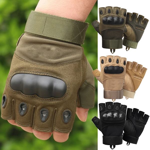 Taktiska militärhandskar Skyddsskal Army vantar Antisladd träningshandskar Motorcykel Jakt Finger Vandringshandskar Full Army Green M