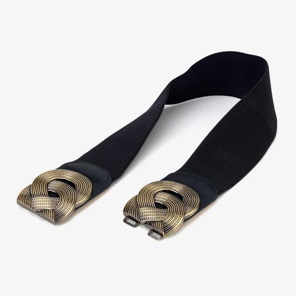 Nytt mode Läder Kvinnor Bälte Designer Metallspänne Midjerem Allmatch Dam Klänning Kappa Tröja Dekorativt knuten midjeband Styles 2 Black 120cm